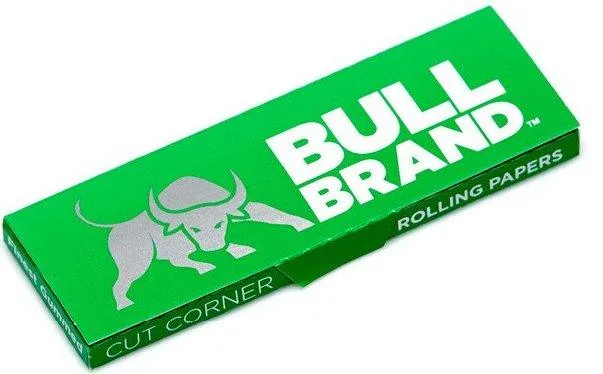 Bull Brand Green Rolling Papers x 50