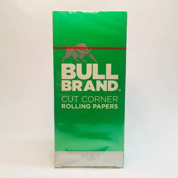 Bull Brand Green Rolling Papers x 50