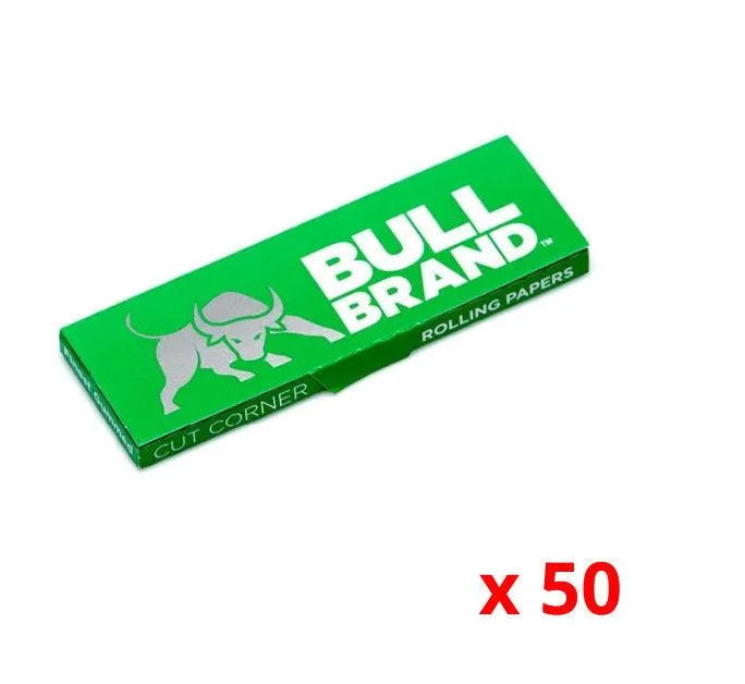 Bull Brand Green Rolling Papers x 50