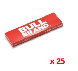 Bull Brand Red Rolling Papers x 25