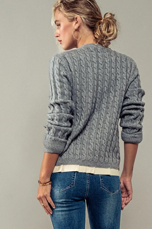 Cable Knit Long Sleeve (2 Color Ways)