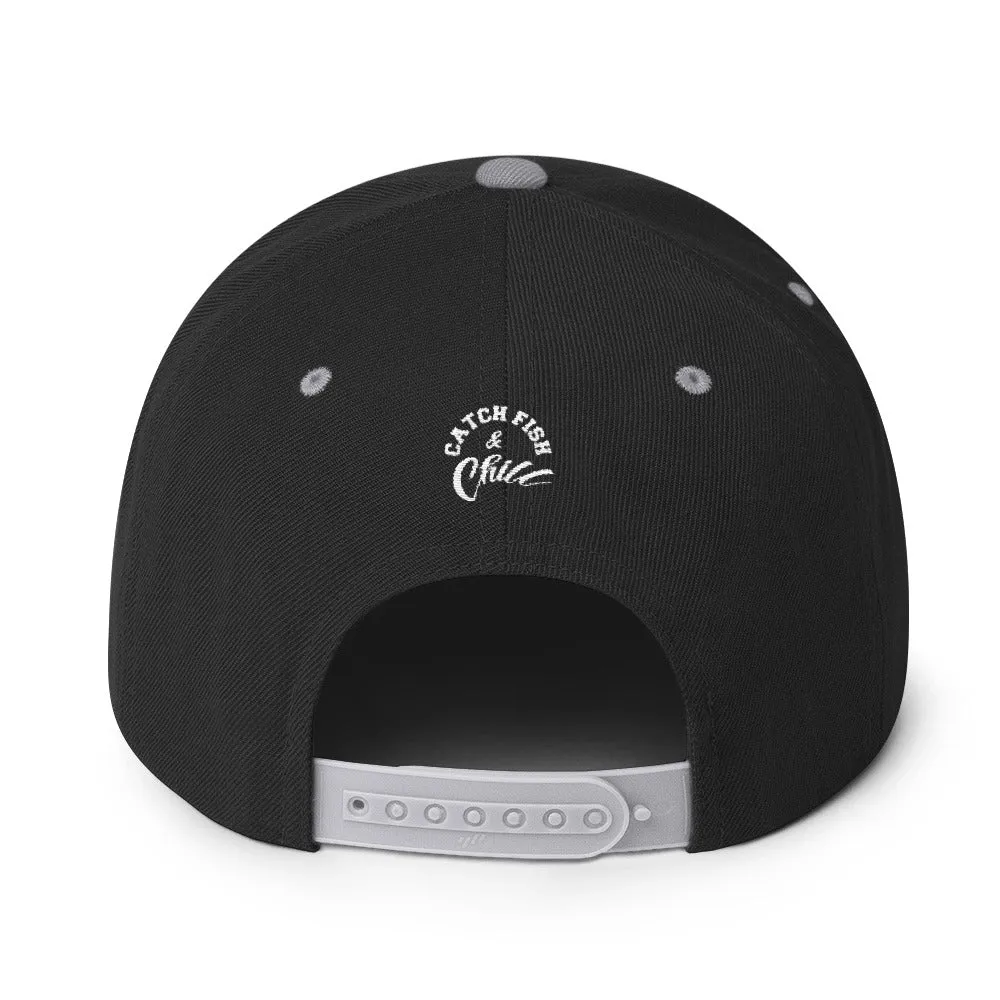 CATCH FISH & CHILL FISH WHISTLE FLAT BILL SNAP BACK