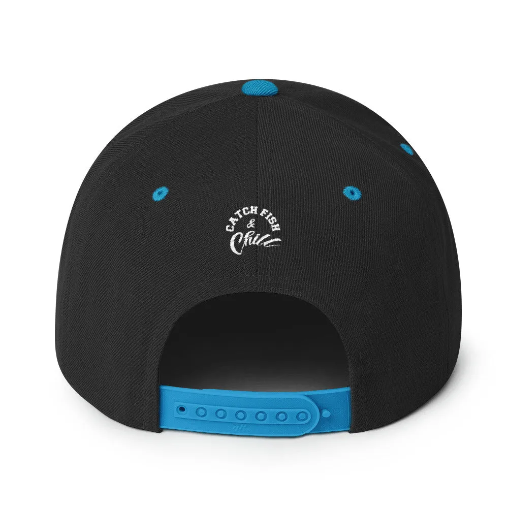 CATCH FISH & CHILL FISH WHISTLE FLAT BILL SNAP BACK