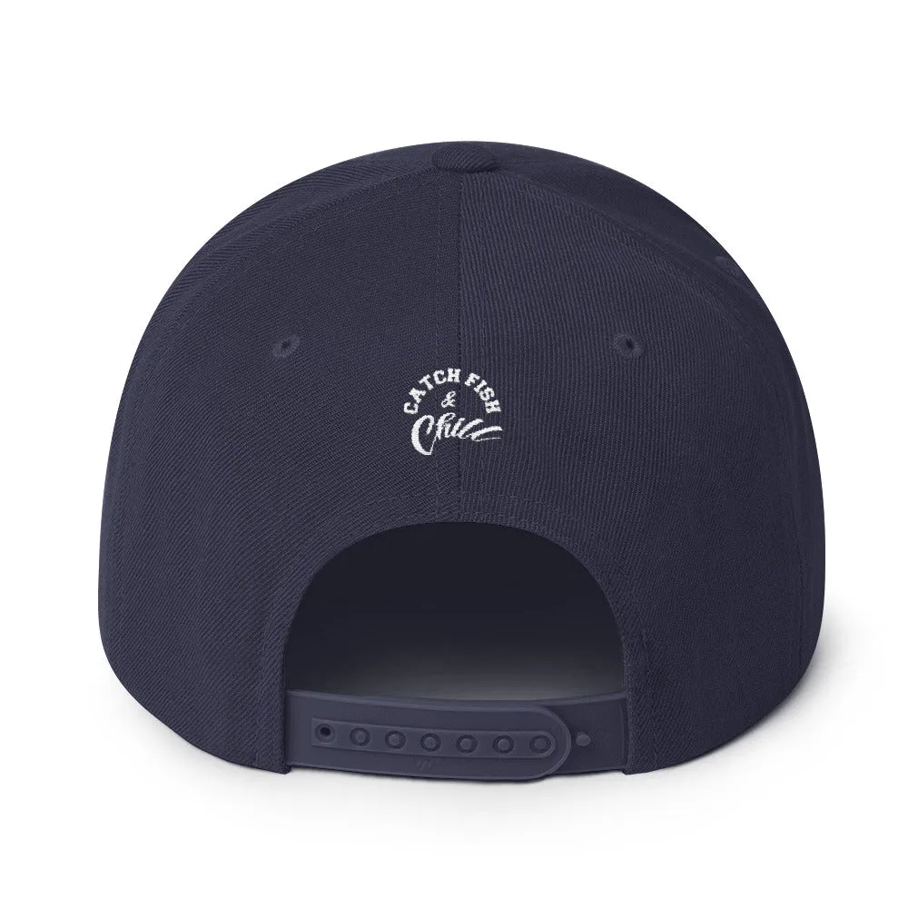 CATCH FISH & CHILL FISH WHISTLE FLAT BILL SNAP BACK