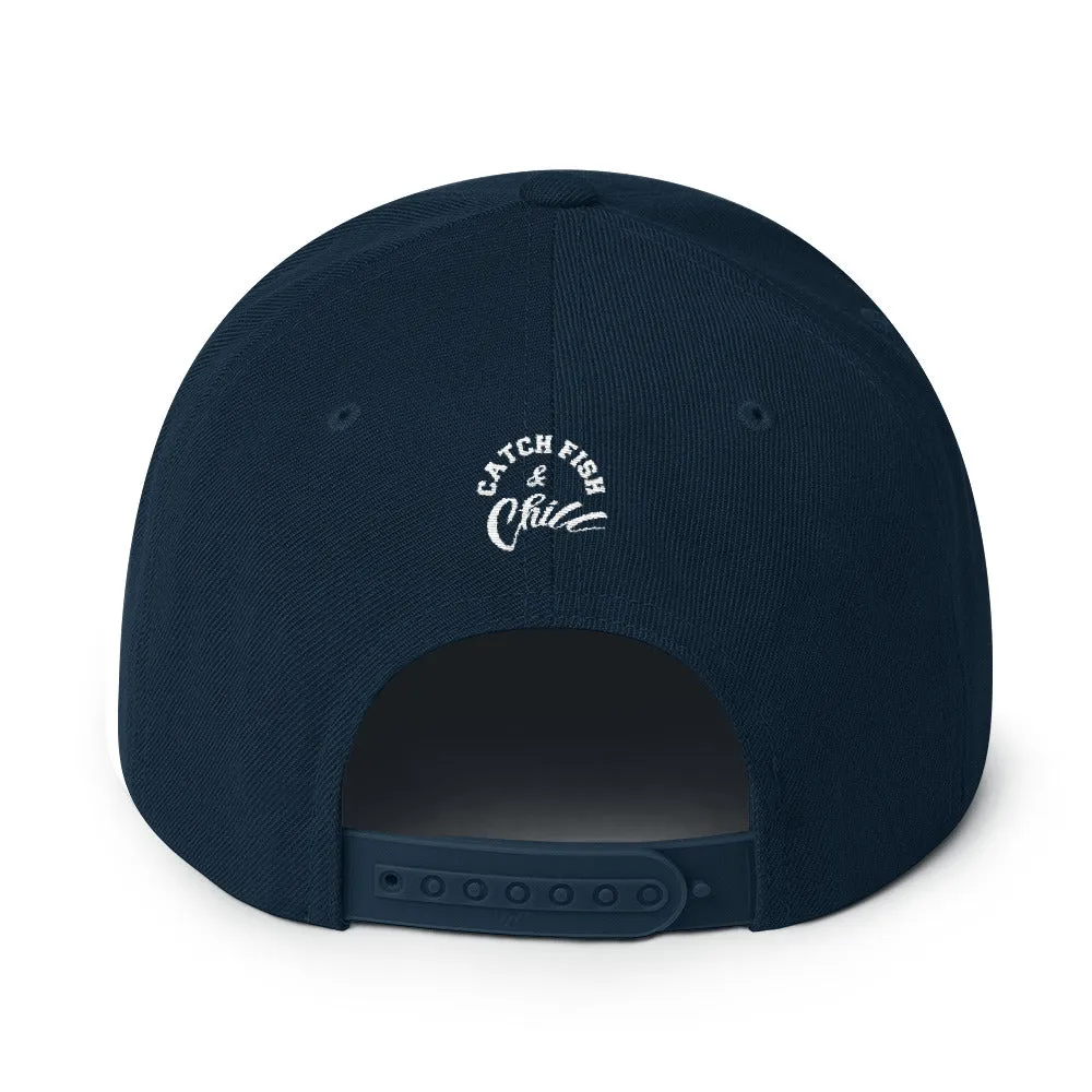 CATCH FISH & CHILL FISH WHISTLE FLAT BILL SNAP BACK