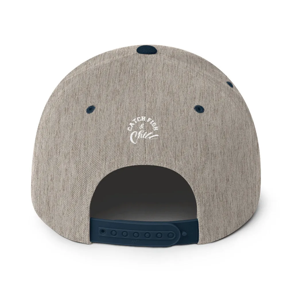 CATCH FISH & CHILL FISH WHISTLE FLAT BILL SNAP BACK
