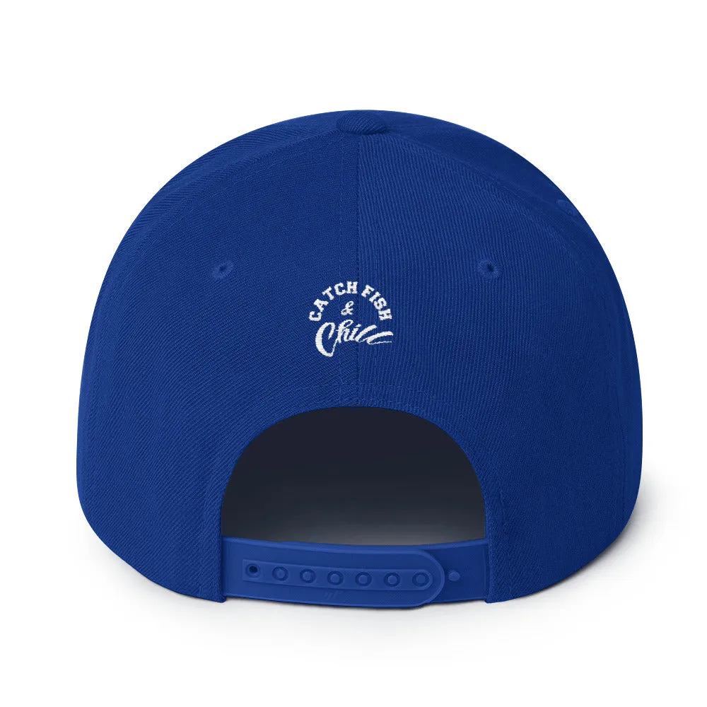 CATCH FISH & CHILL FISH WHISTLE FLAT BILL SNAP BACK
