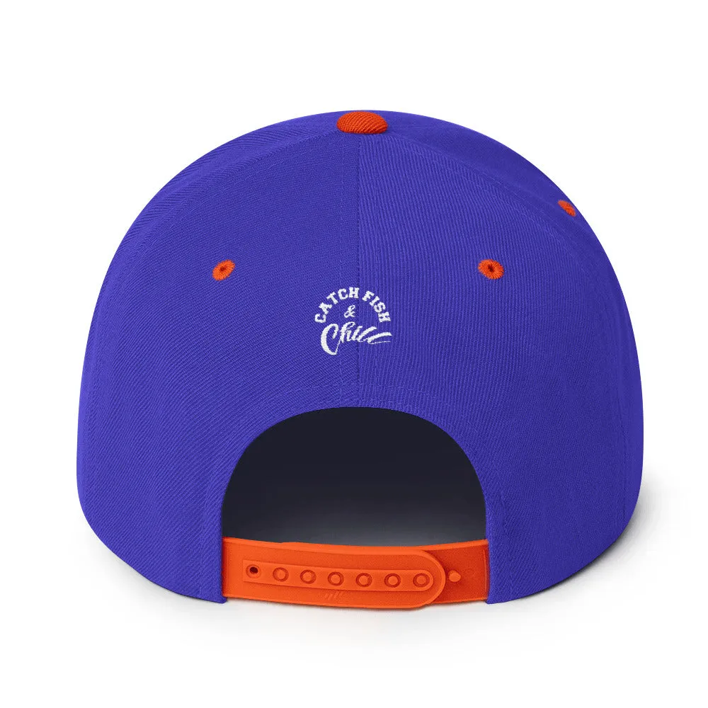 CATCH FISH & CHILL FISH WHISTLE FLAT BILL SNAP BACK
