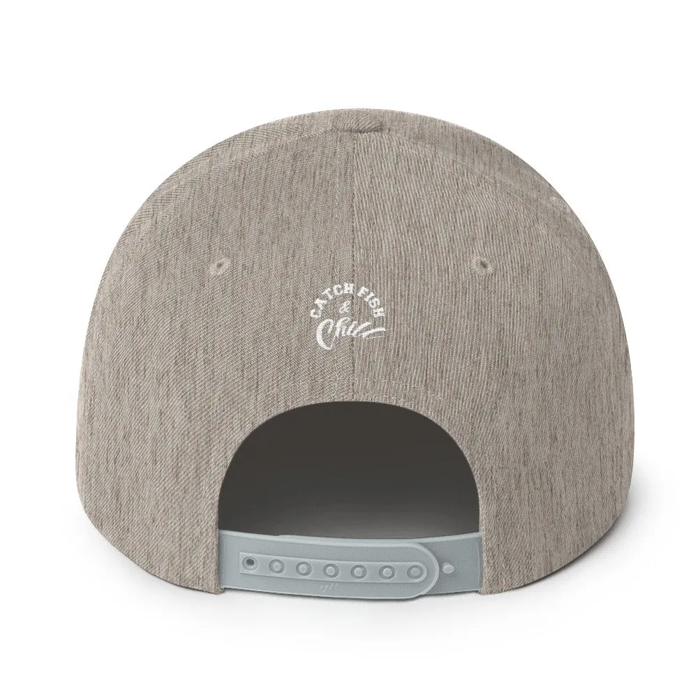 CATCH FISH & CHILL FISH WHISTLE FLAT BILL SNAP BACK
