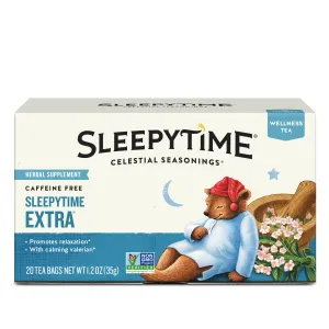 Celestial Seasonings Sleepytime Extra, Herbal Wellness Tea Bags, 20 Count NEW