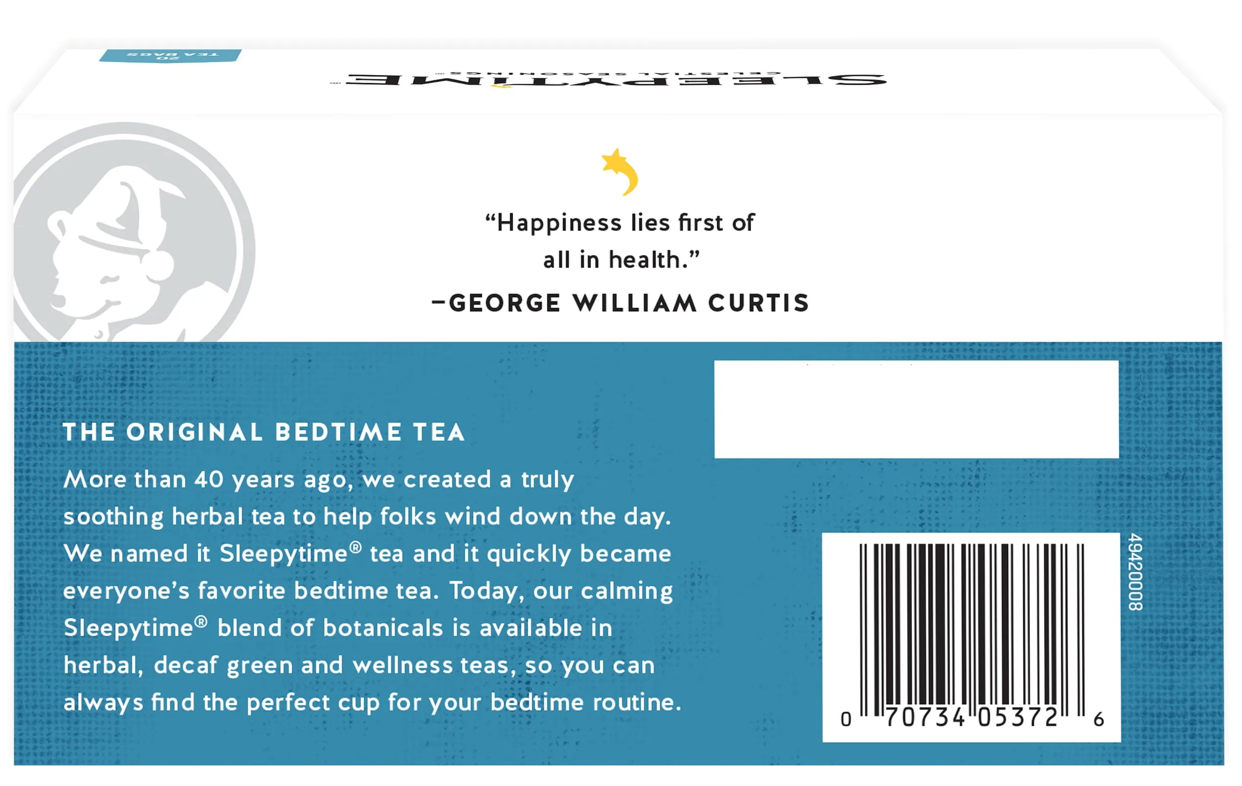 Celestial Seasonings Sleepytime Extra, Herbal Wellness Tea Bags, 20 Count NEW