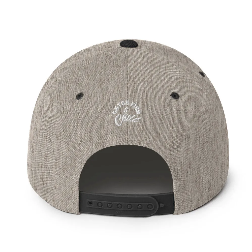 CF&C TROPIC CAM FLATBILL WOOL SNAPBACK