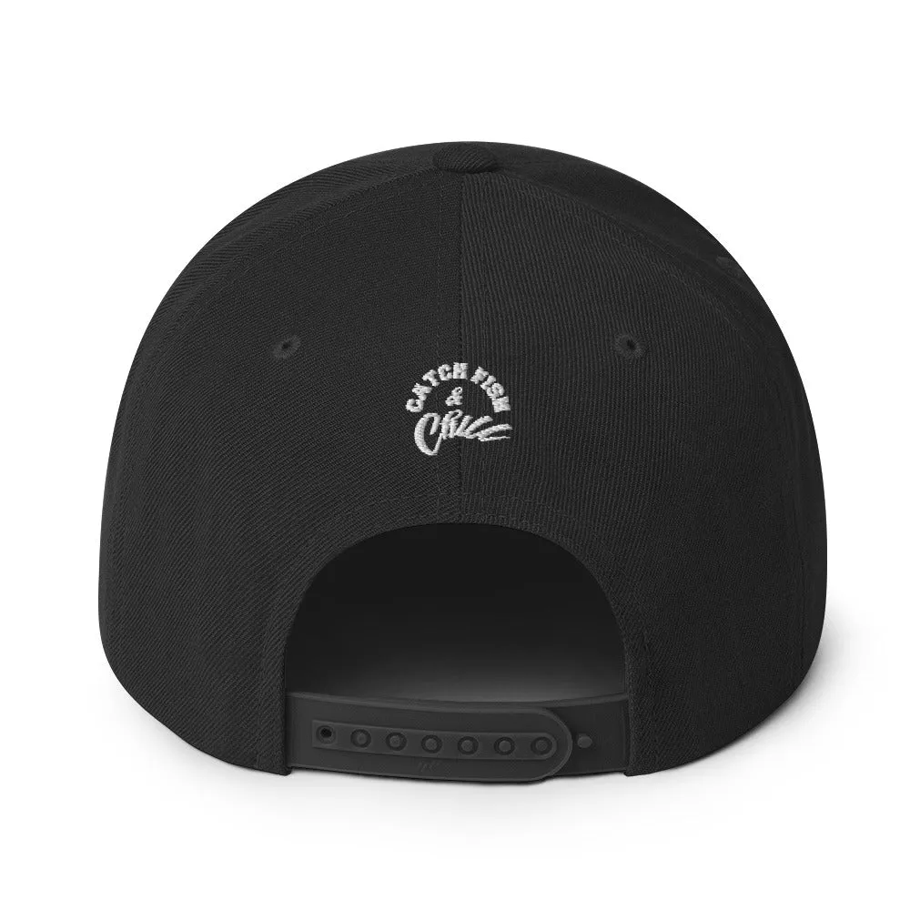 CF&C TROPIC CAM FLATBILL WOOL SNAPBACK
