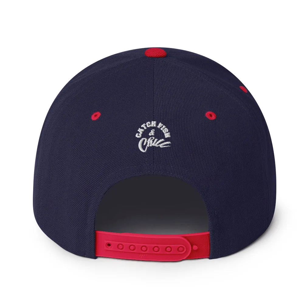 CF&C TROPIC CAM FLATBILL WOOL SNAPBACK