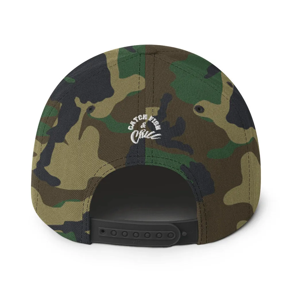 CF&C TROPIC CAM FLATBILL WOOL SNAPBACK