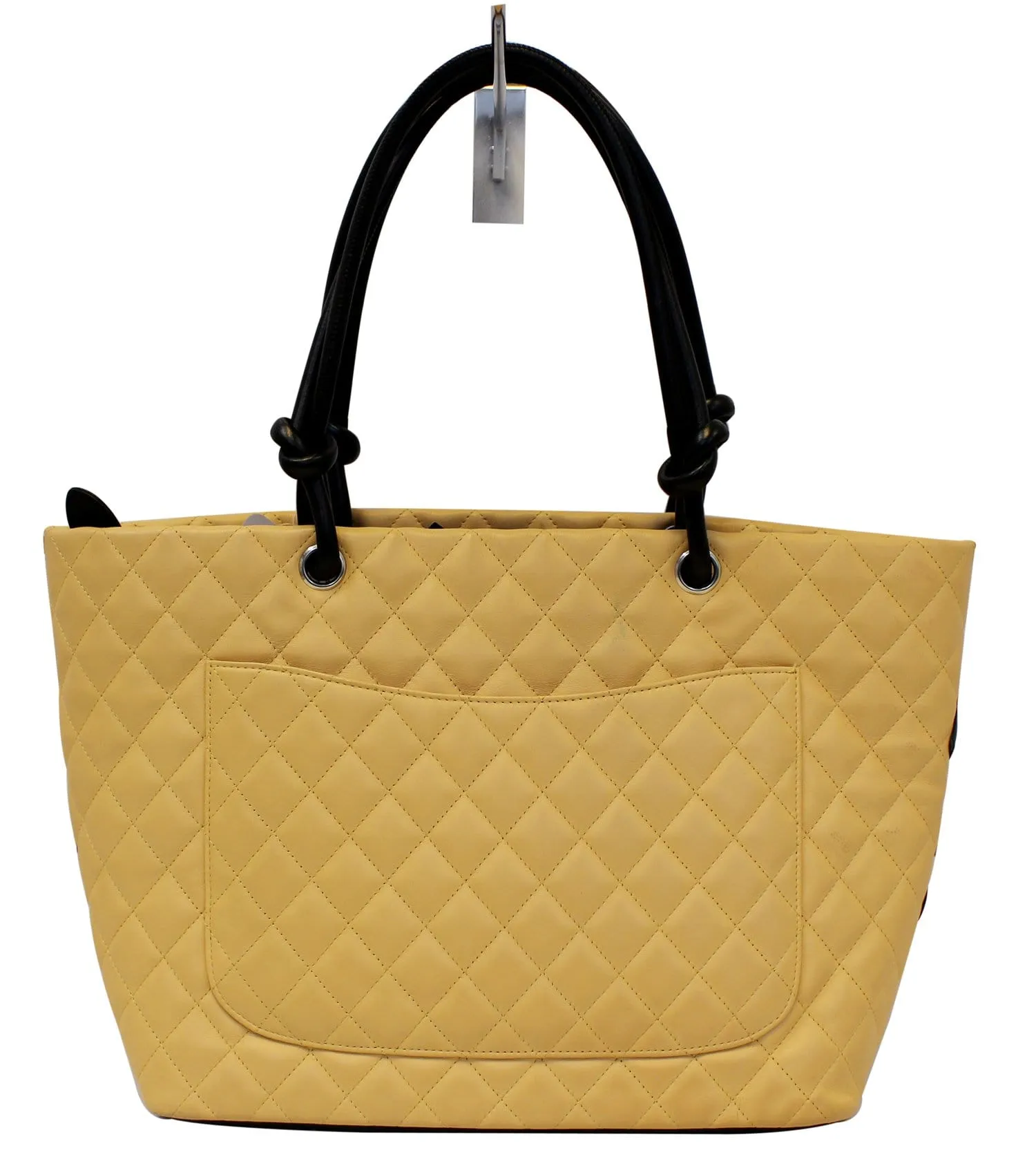 CHANEL Beige Quilted Leather Ligne Cambon Large Tote Bag