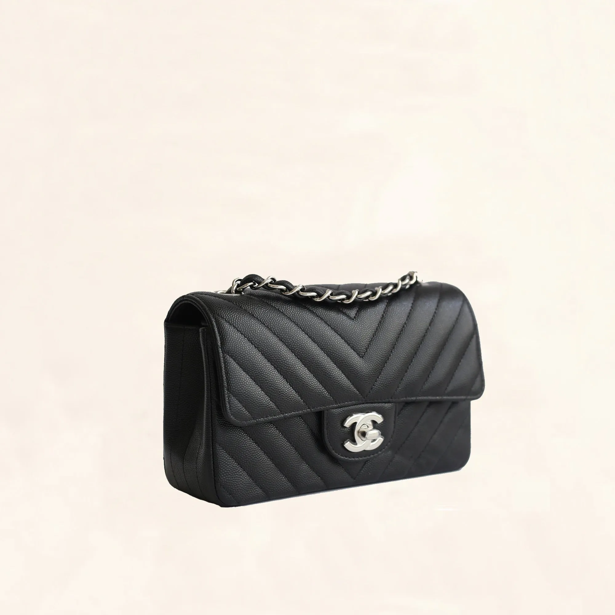 Chanel | Caviar Rectangular Flap Bag | Mini