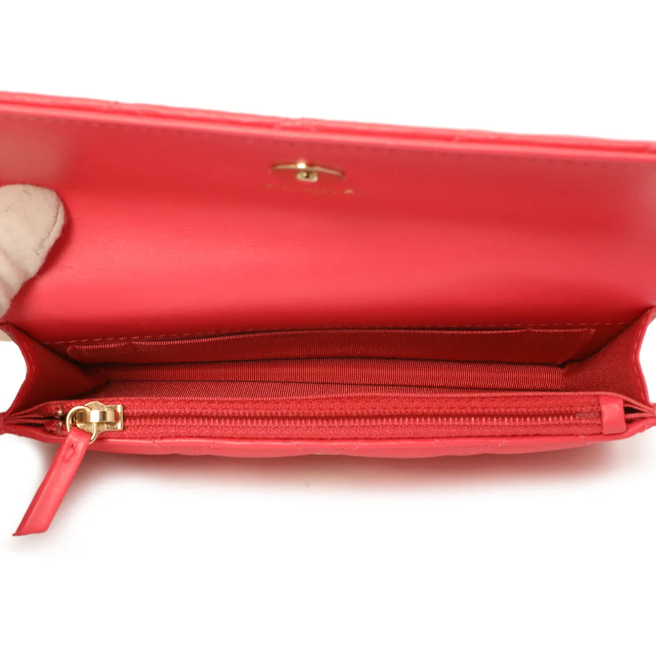 Chanel Pink Quilted Calfskin Pearl Clutch With Chain