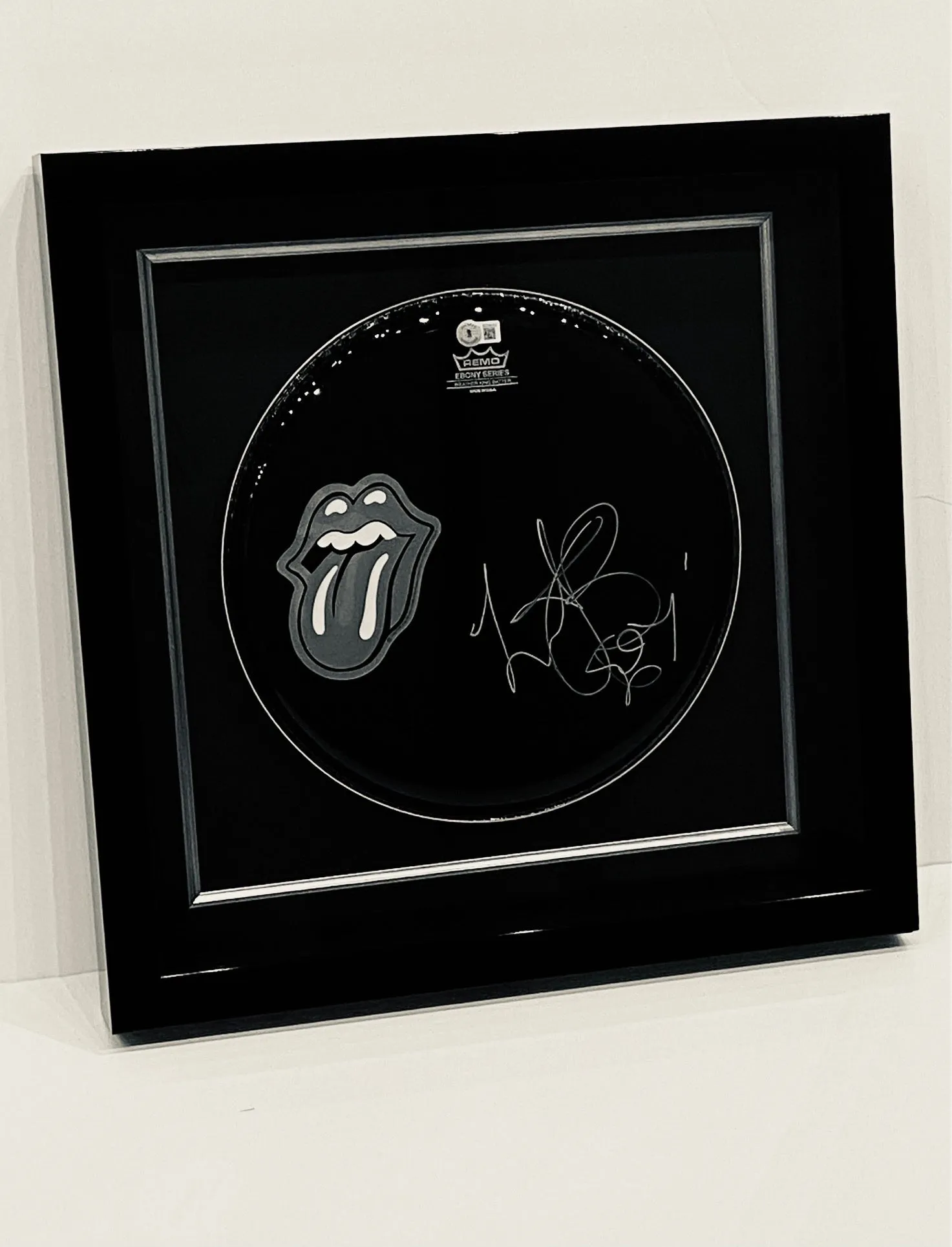 CHARLIE WATTS HAND-SIGNED 12" REMO DRUMHEAD