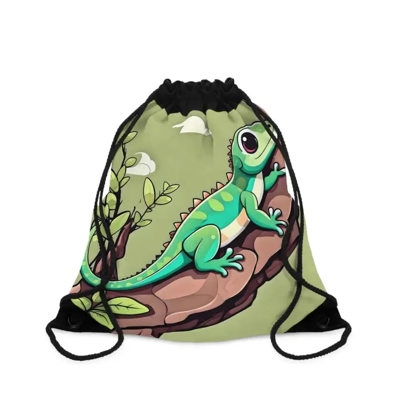 Charming Lizard Drawstring Bag for Trendy Fashion