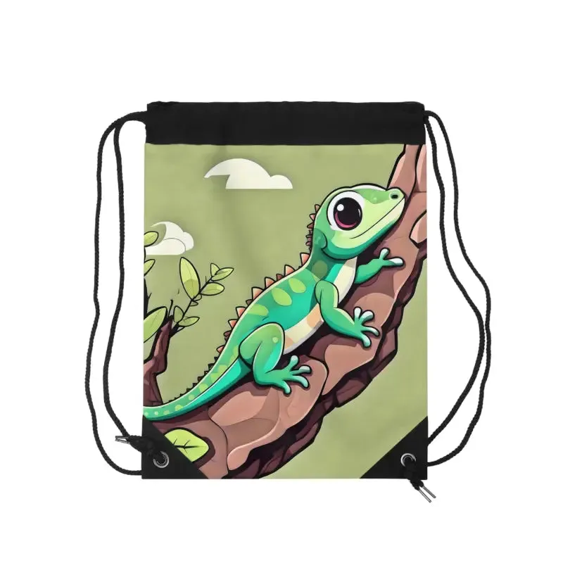 Charming Lizard Drawstring Bag for Trendy Fashion