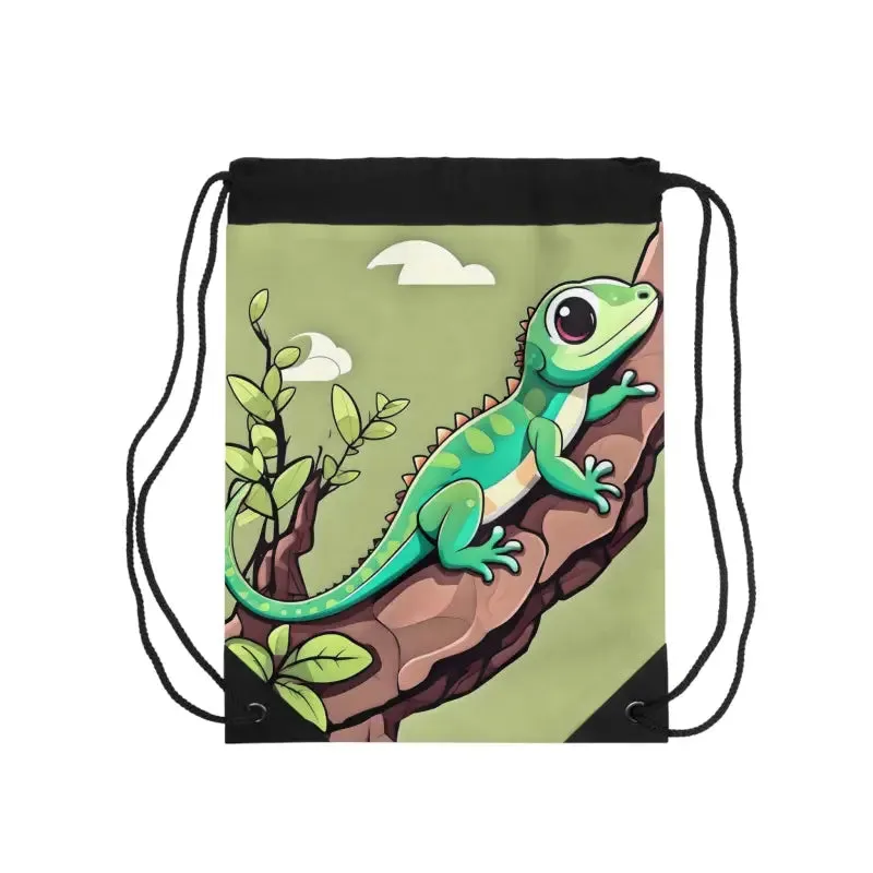 Charming Lizard Drawstring Bag for Trendy Fashion