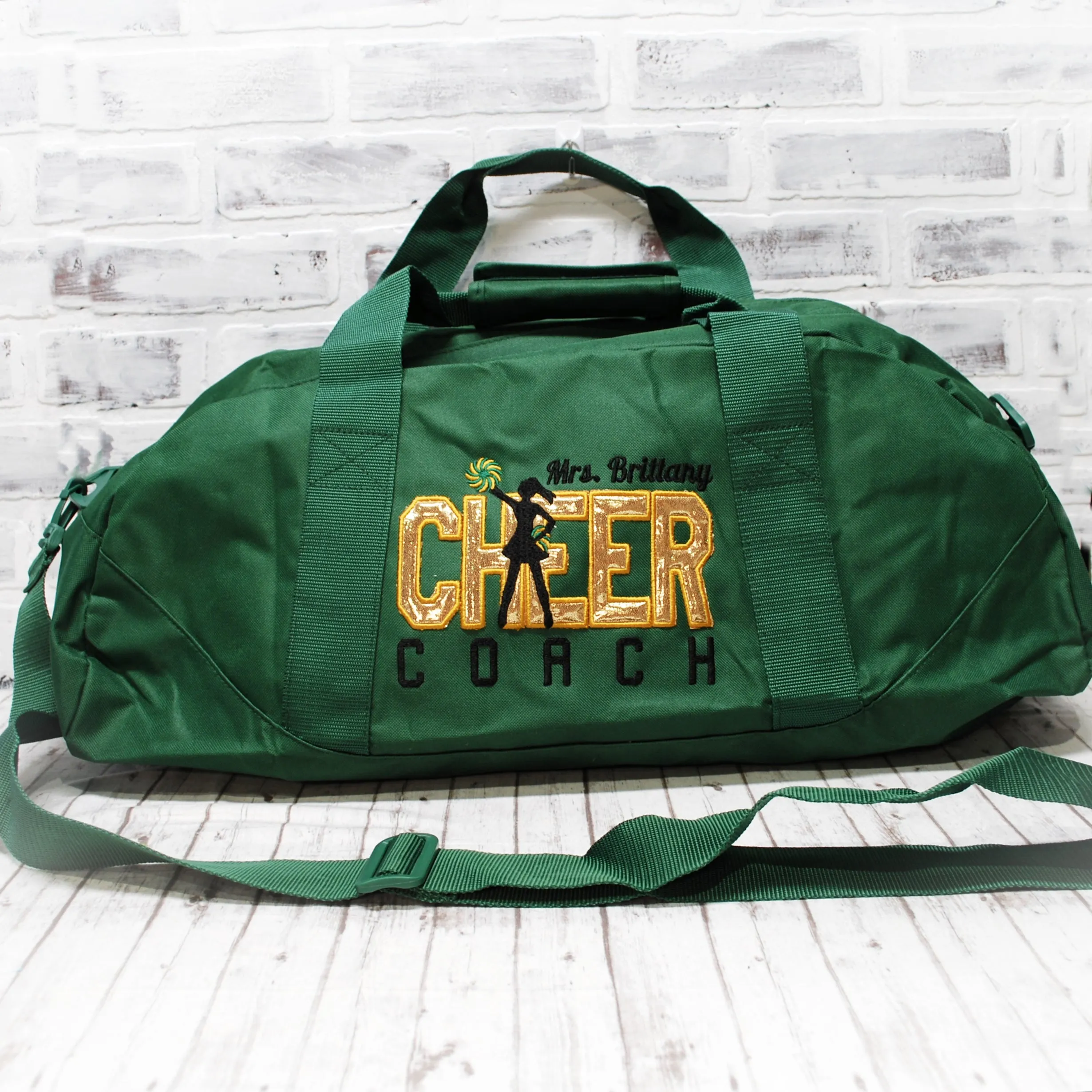 Cheer Coach Custom Color Personalized Tote or Duffle Bag