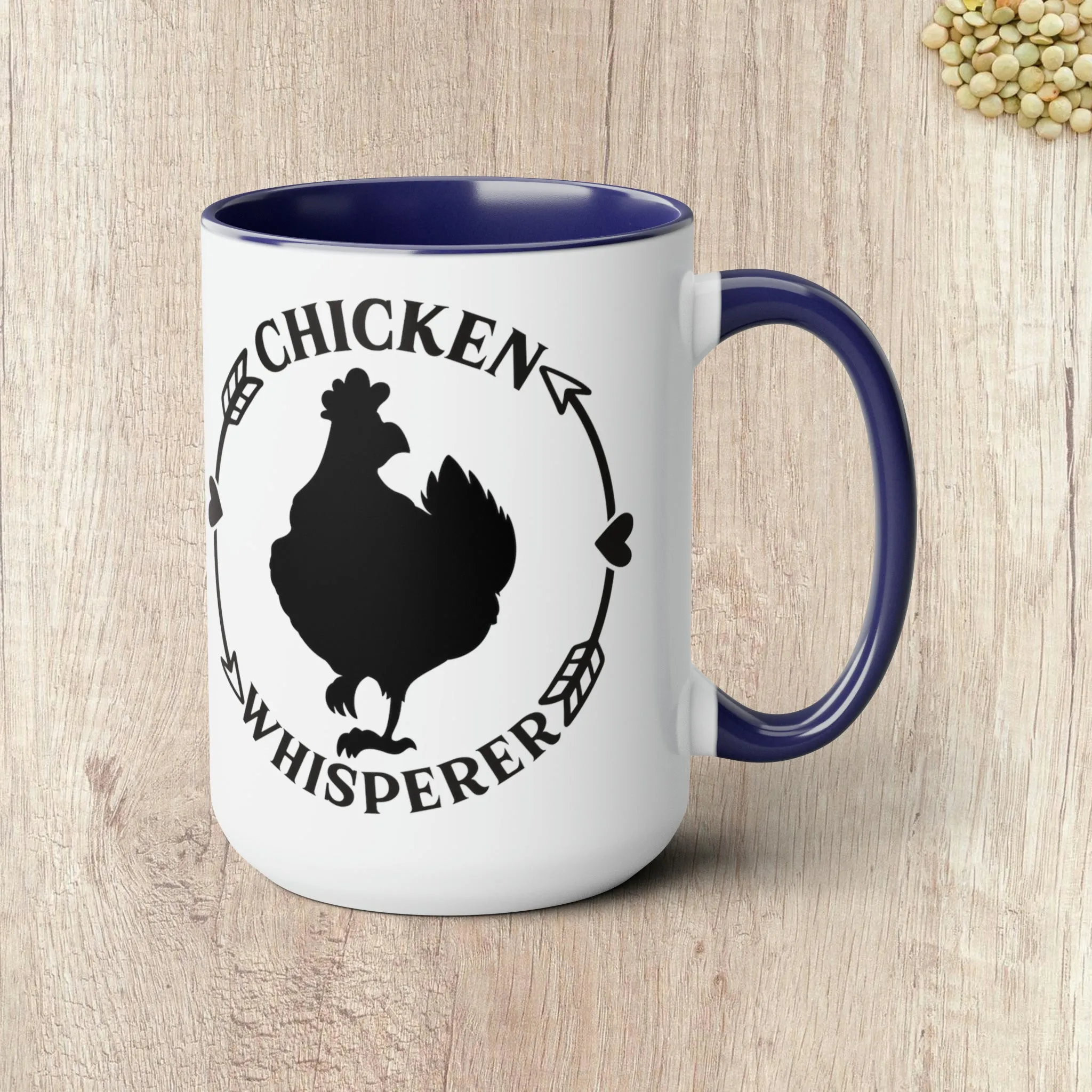 CHICKEN WHISPERER  - Two-Tone Coffee Mug - 15oz - 5 Color Options