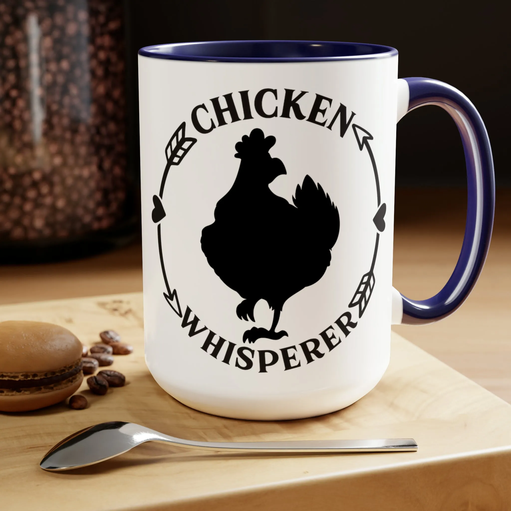 CHICKEN WHISPERER  - Two-Tone Coffee Mug - 15oz - 5 Color Options