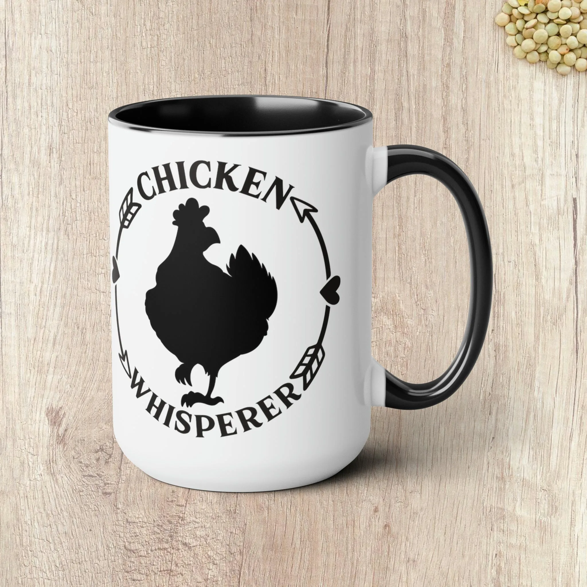 CHICKEN WHISPERER  - Two-Tone Coffee Mug - 15oz - 5 Color Options