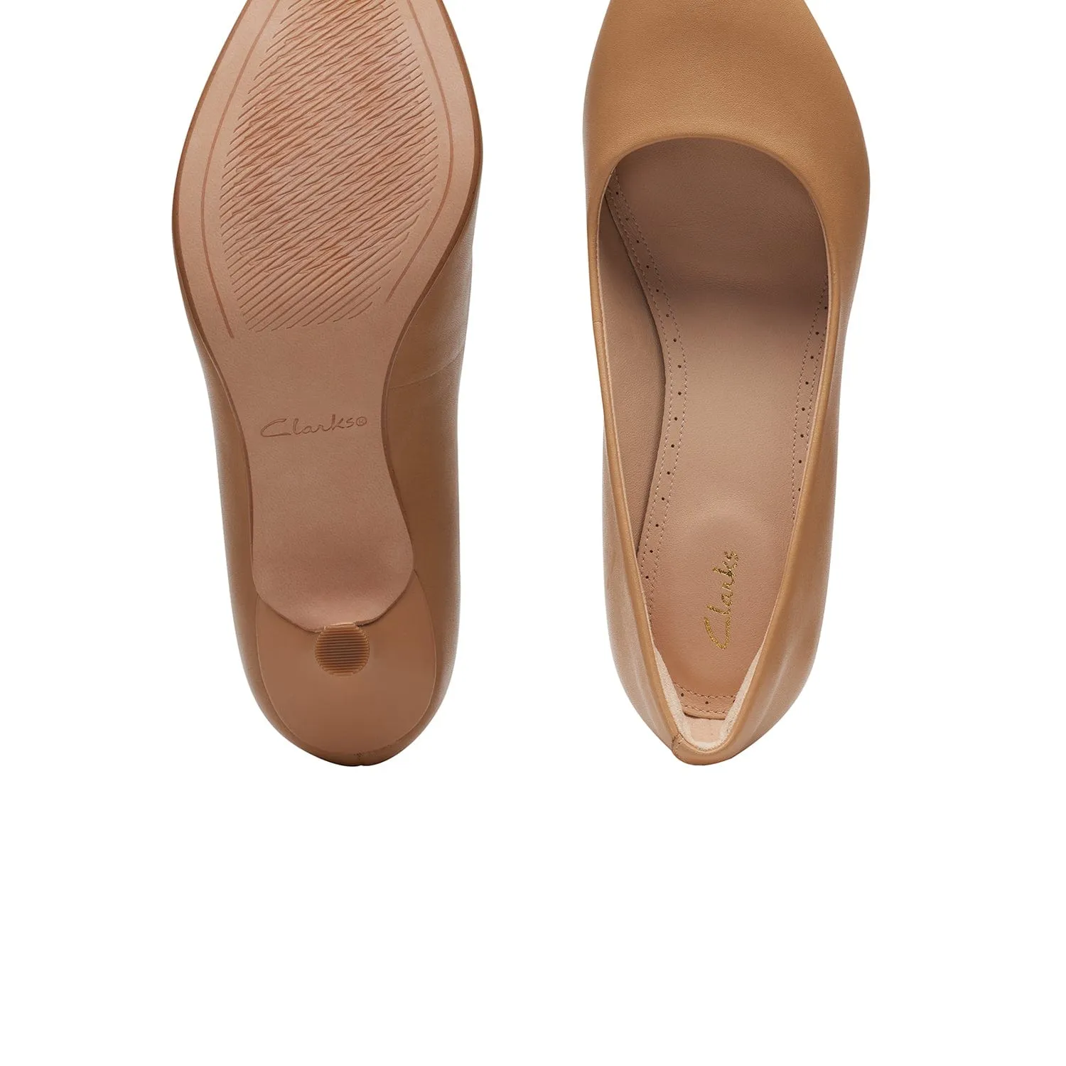 Clarks Violet55 Rae - Shoes - Camel Leather - 261702735 - E Width (Wide Fit)