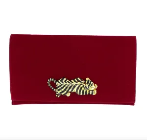 Clutch Red Velvet - Tiger