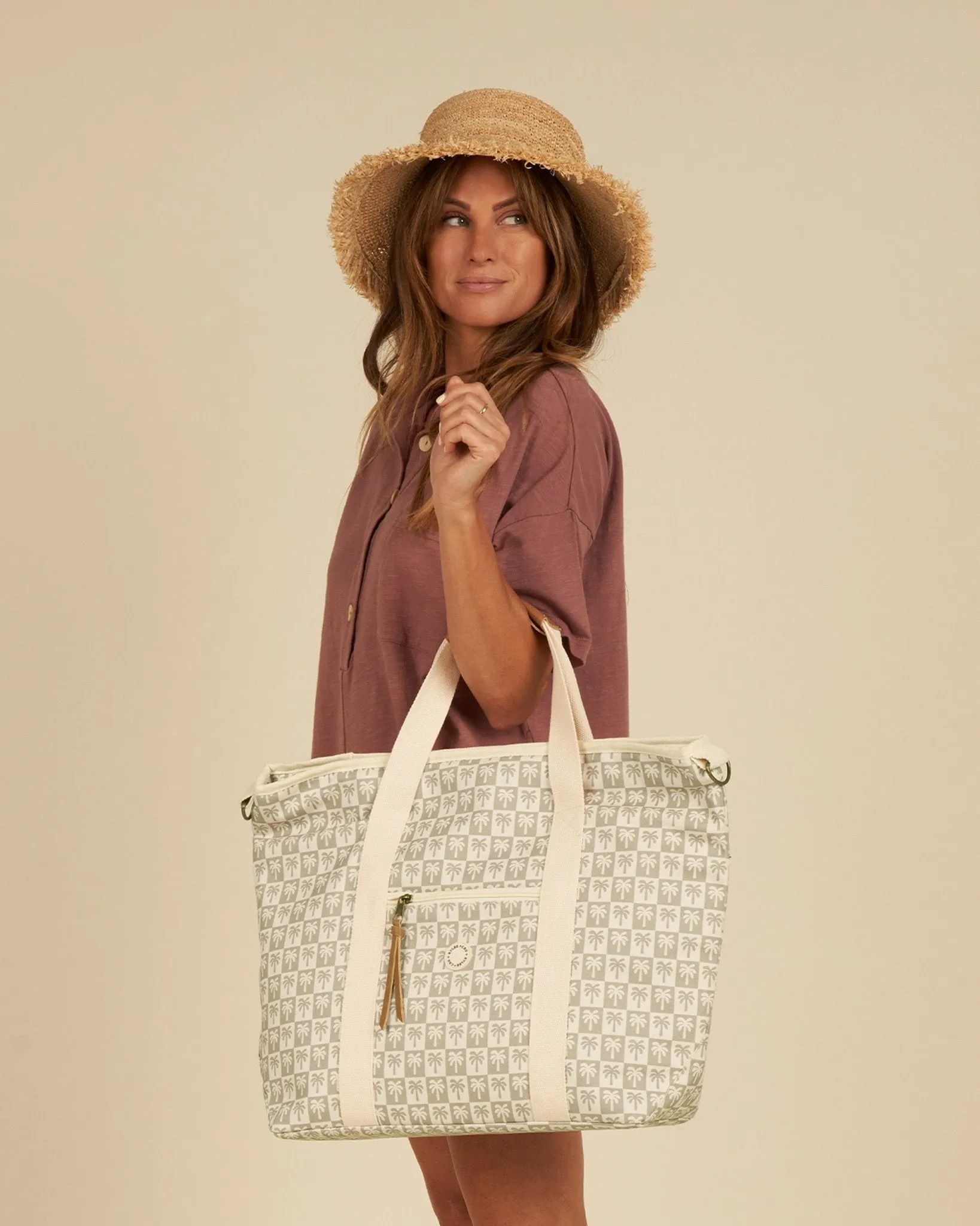Cooler Tote || Palm Check