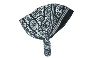 Copy of Black Patterned Elastic Bandana