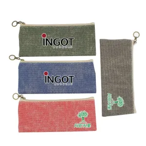 Cotton Zippered Pencil Case