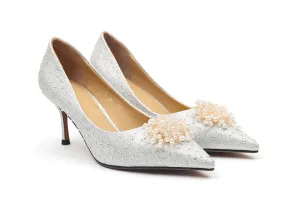 Crystal Embellished  Detailing Heels