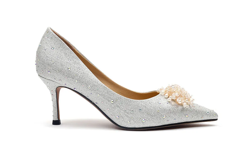 Crystal Embellished  Detailing Heels