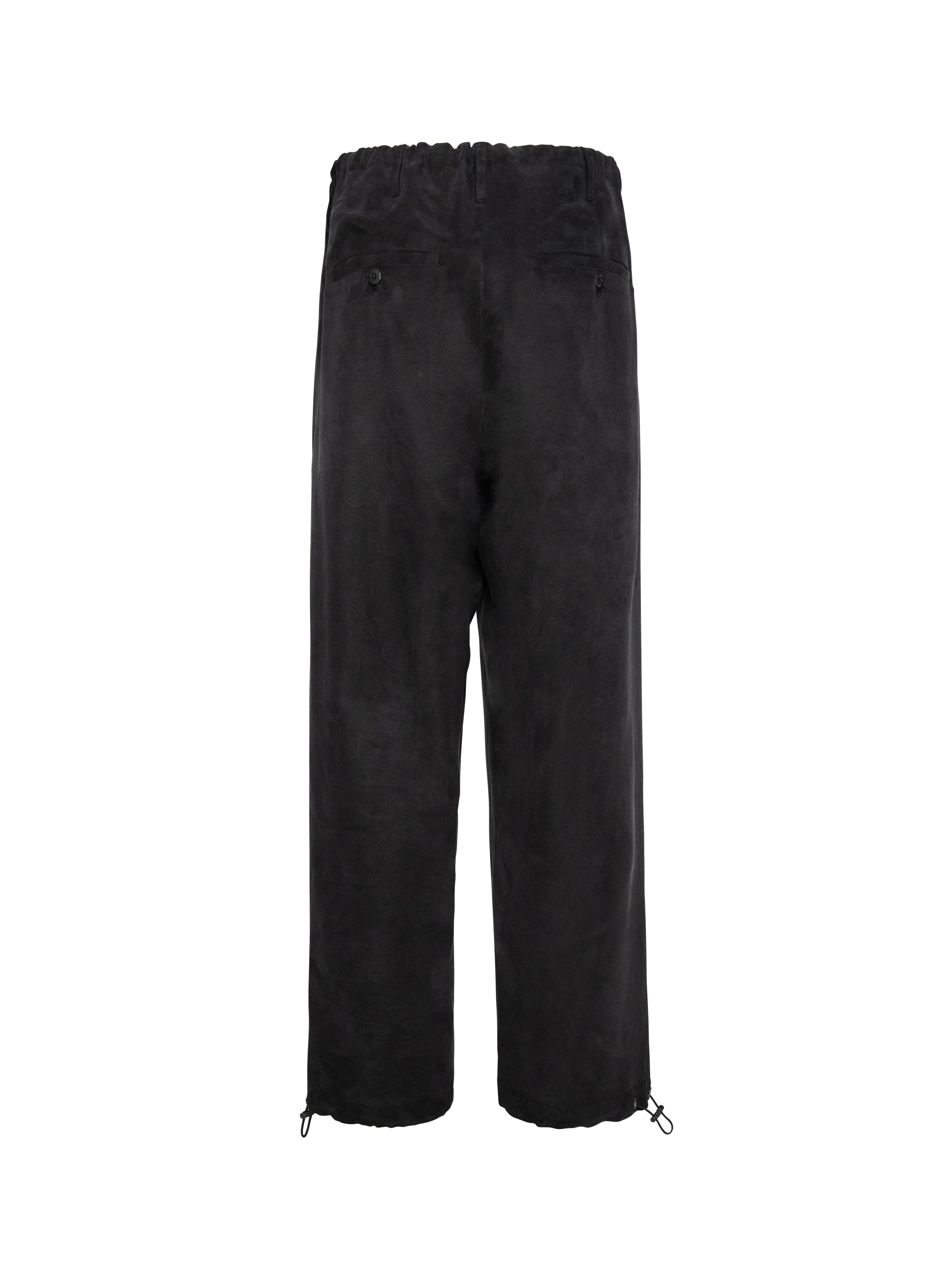 Cupro Silhouette Drawstring Trousers