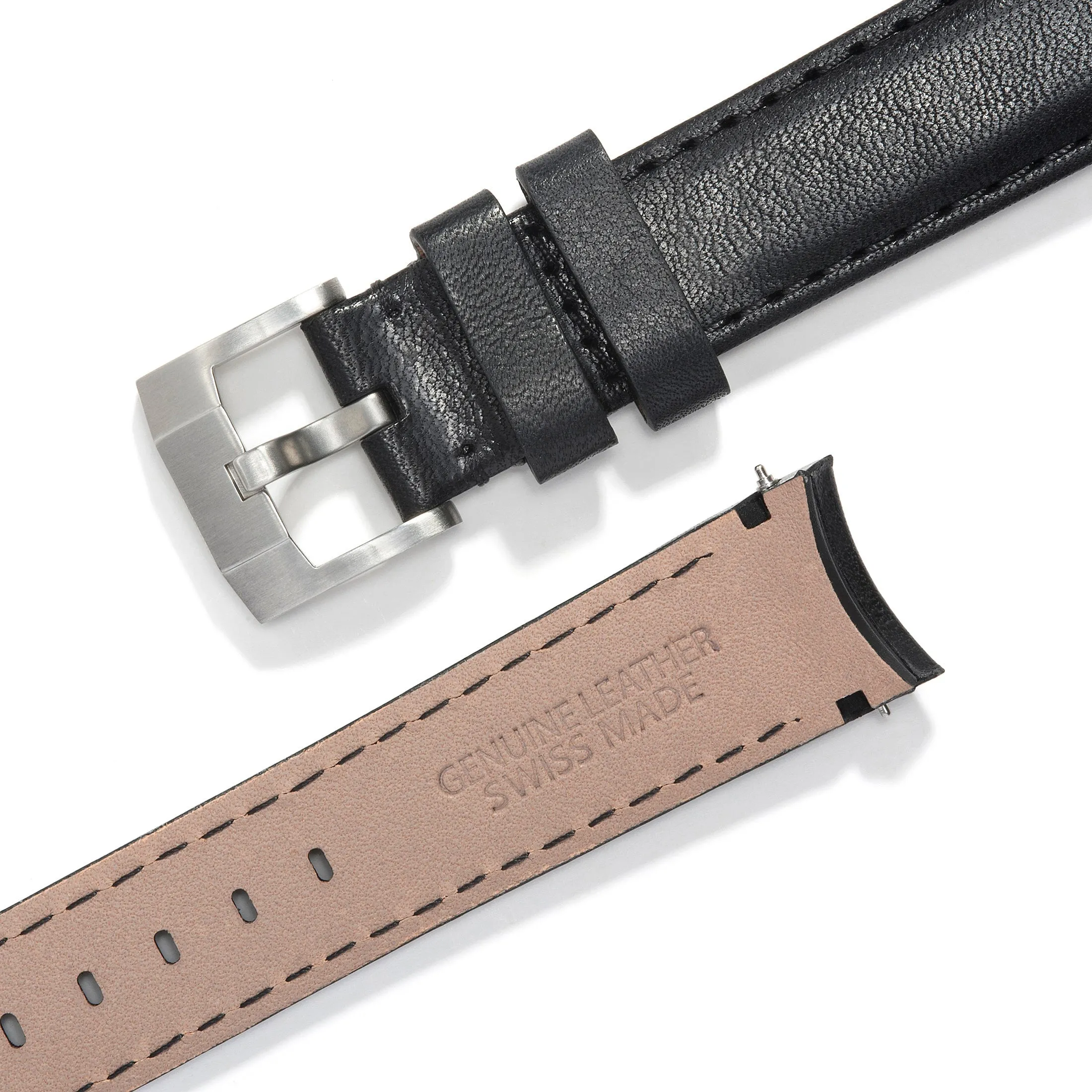 Curved End Leather Strap for Rolex Submariner with Tang Buckle