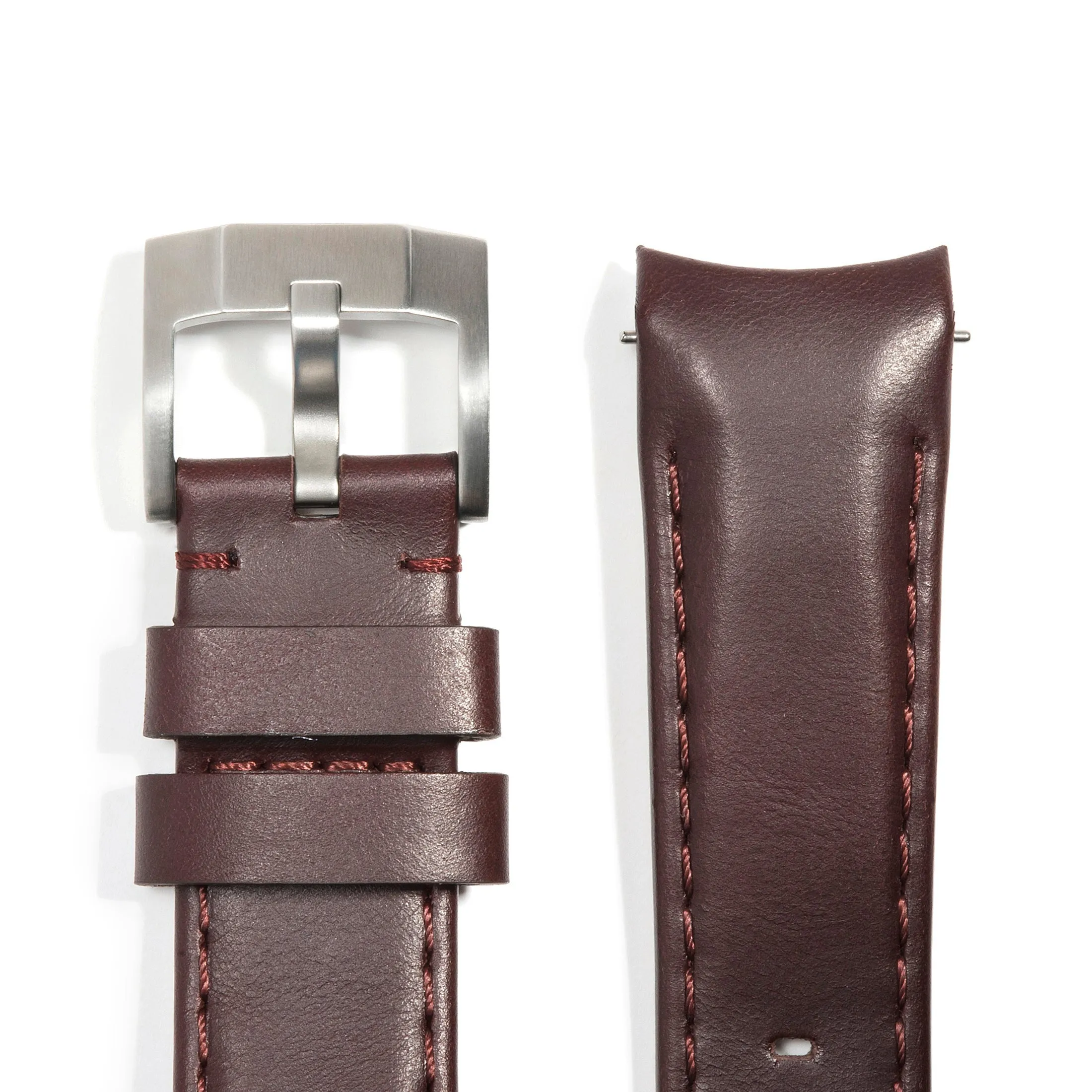 Curved End Leather Strap for Rolex Submariner with Tang Buckle