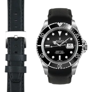 Curved End Leather Strap for Rolex Submariner with Tang Buckle
