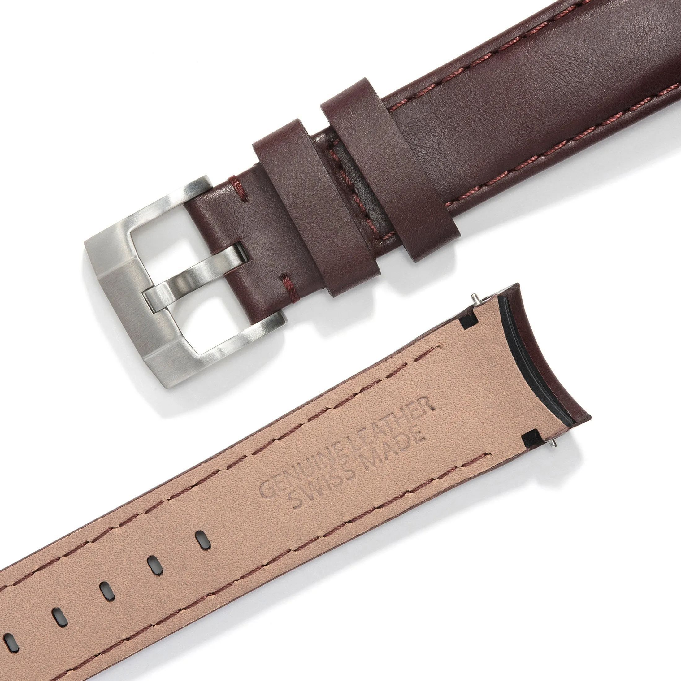 Curved End Leather Strap for Rolex Submariner with Tang Buckle