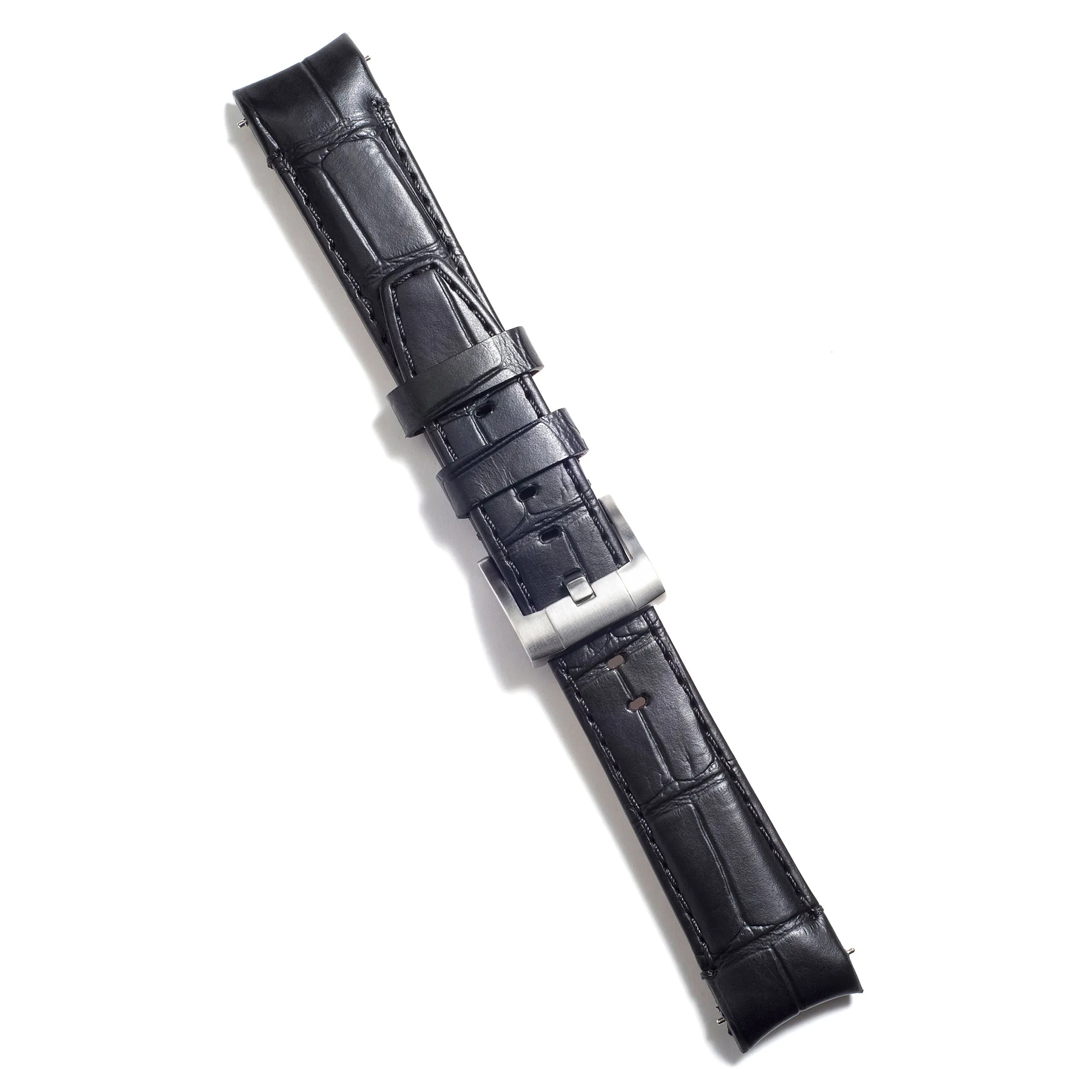 Curved End Leather Strap for Rolex Submariner with Tang Buckle