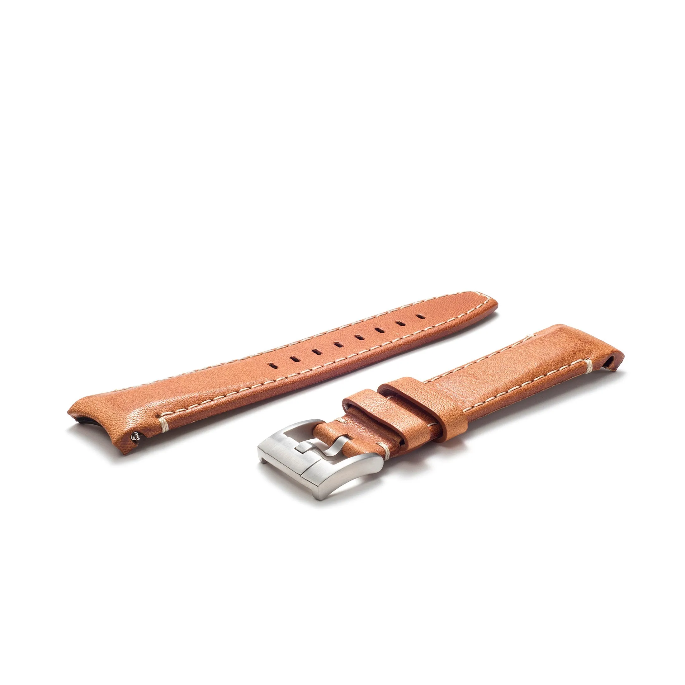 Curved End Leather Strap for Rolex Submariner with Tang Buckle