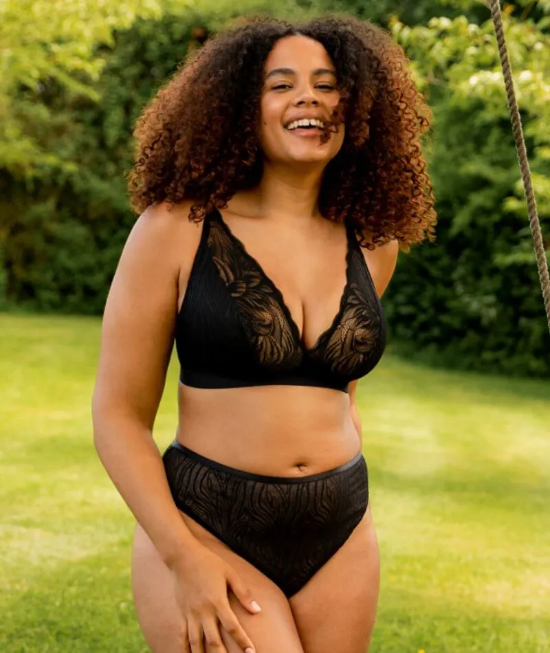 Curvy Kate Lace Daze Wire-Free Bralette - Black