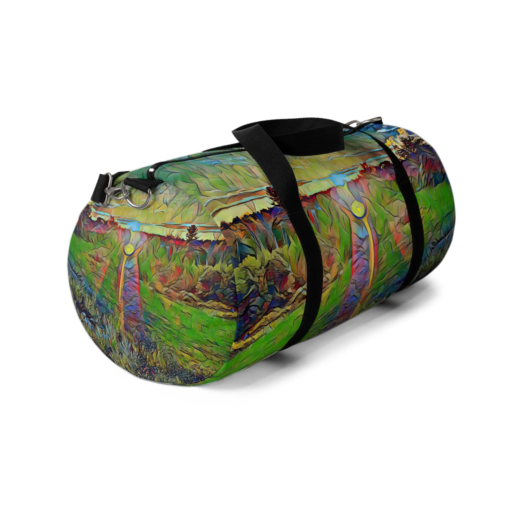 Custom Duffel Bag available in two sizes from the Sunset Series at Intriguing Vistas