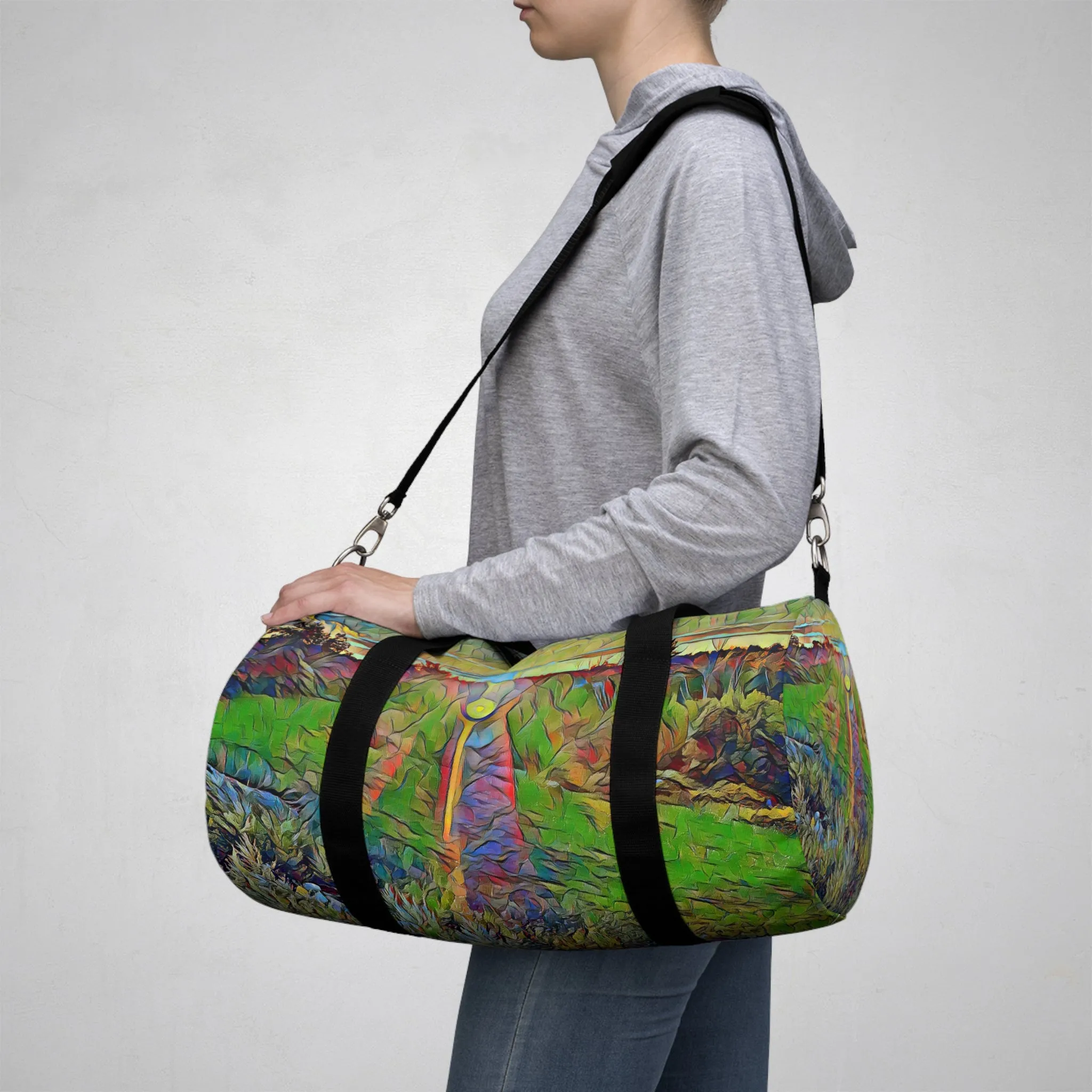 Custom Duffel Bag available in two sizes from the Sunset Series at Intriguing Vistas