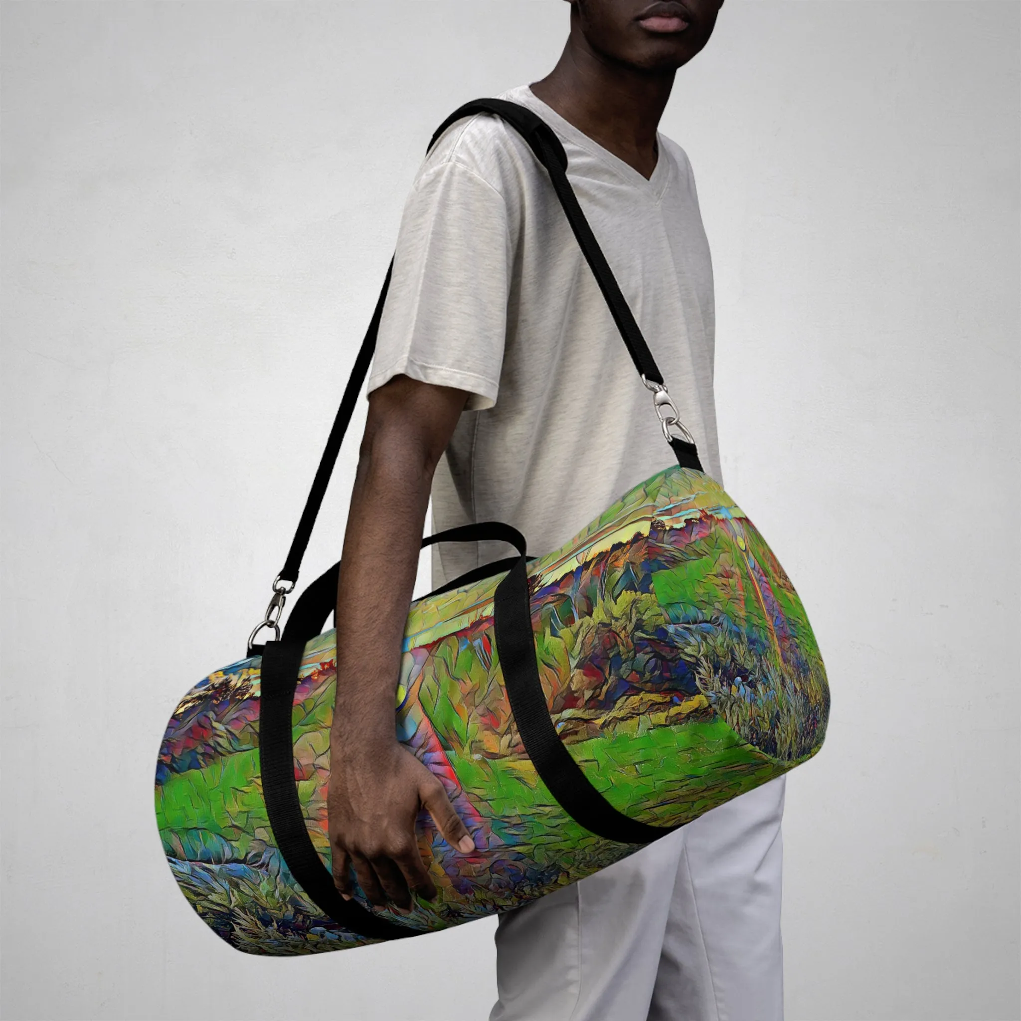 Custom Duffel Bag available in two sizes from the Sunset Series at Intriguing Vistas