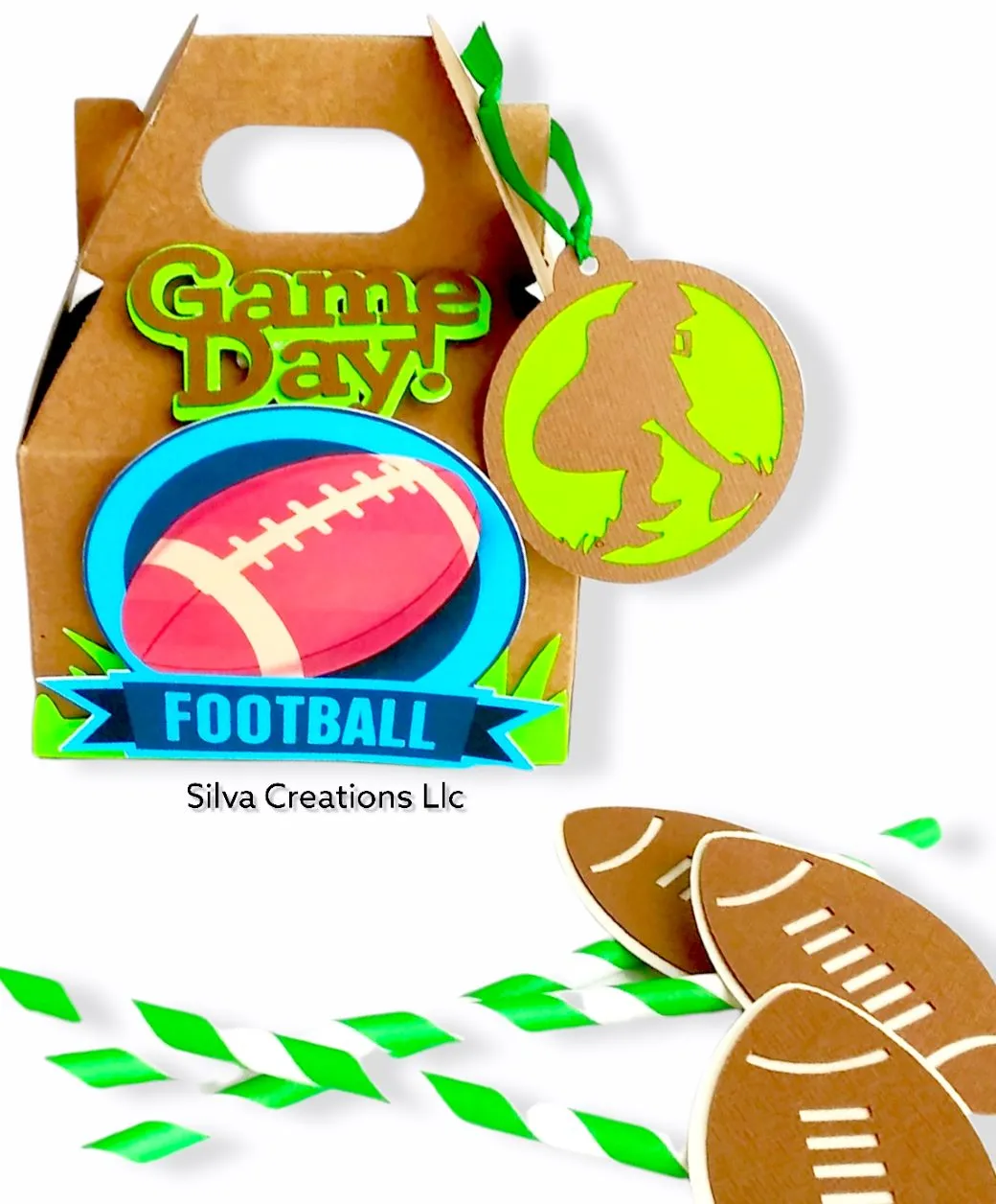 Custom Football Party Box / 10 pcs.