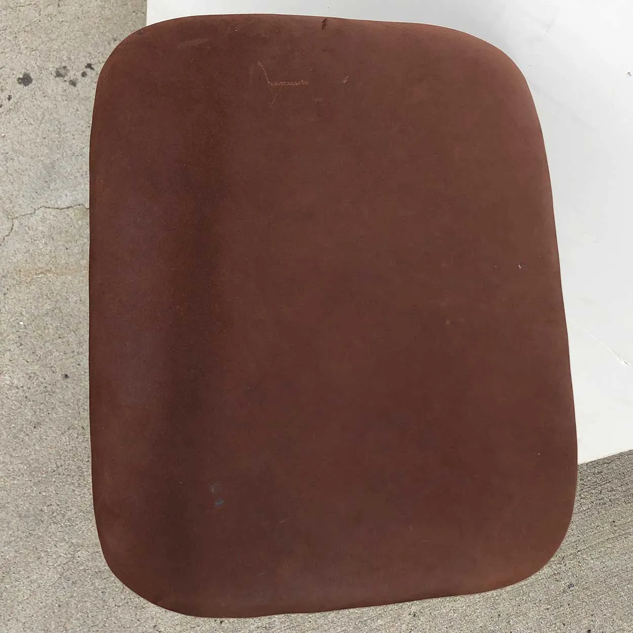 Custom Made Arts and Crafts Style Oak and Leather Upholstered Bar Stool
